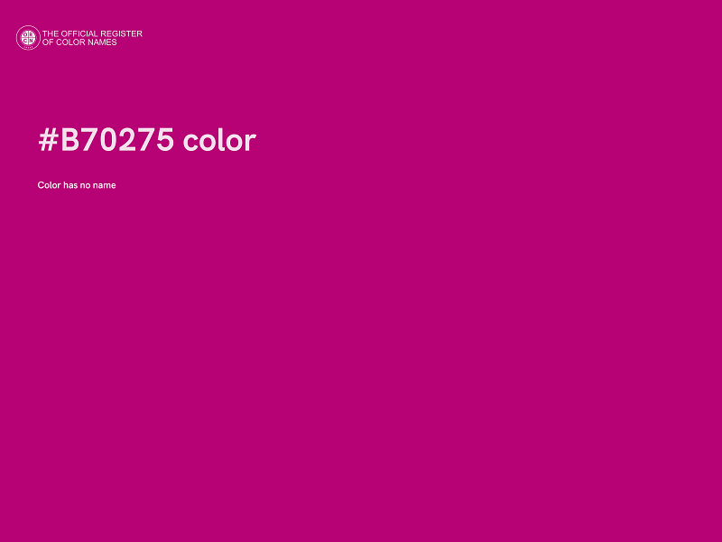 #B70275 color image