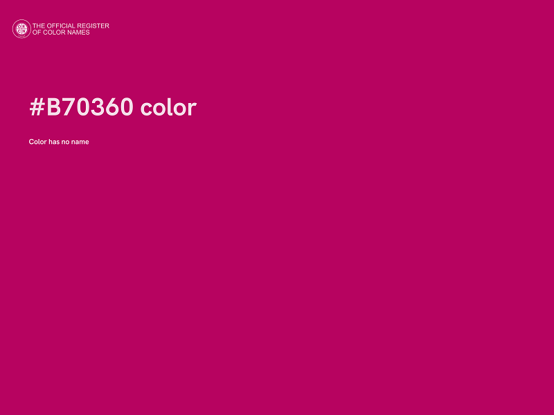 #B70360 color image