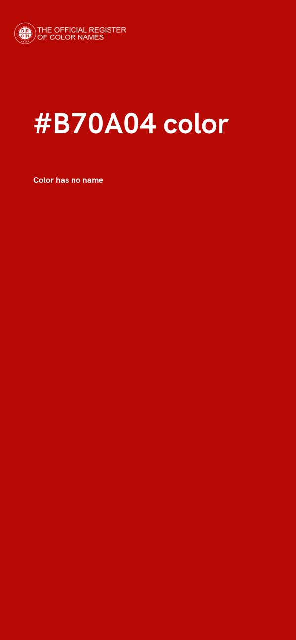 #B70A04 color image