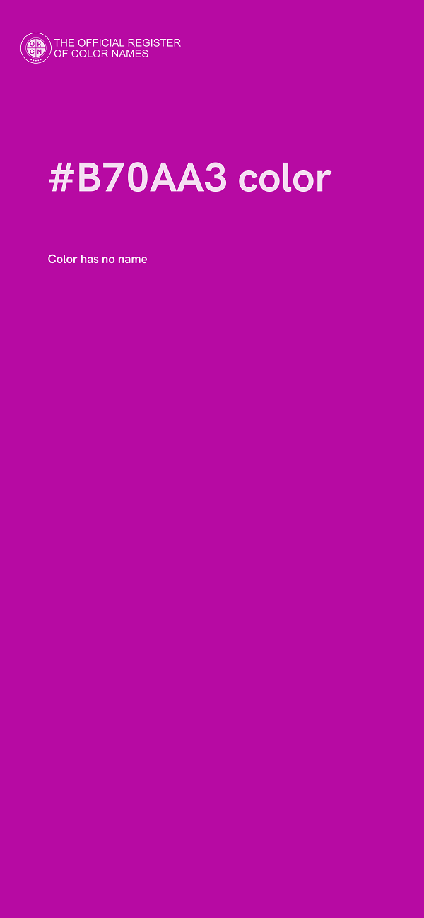 #B70AA3 color image