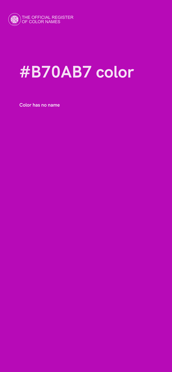 #B70AB7 color image