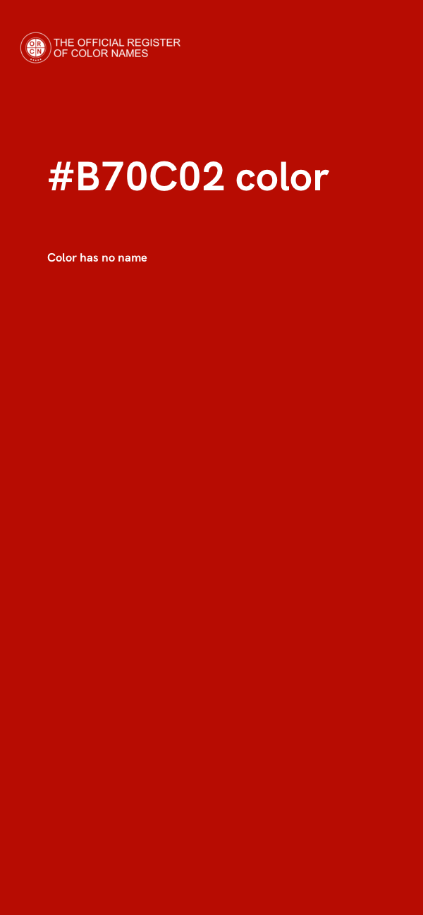 #B70C02 color image
