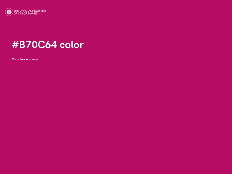 #B70C64 color image
