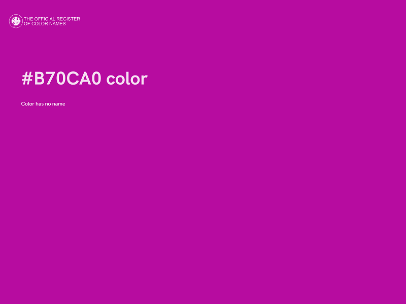 #B70CA0 color image