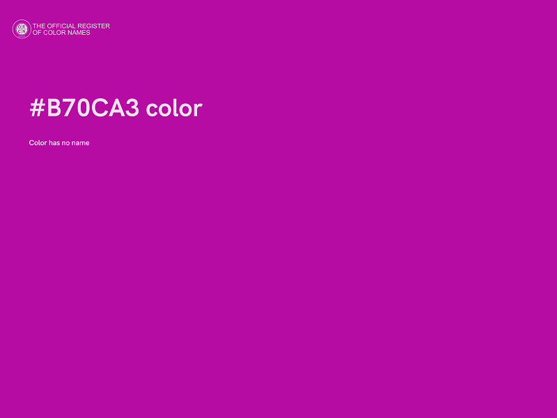 #B70CA3 color image