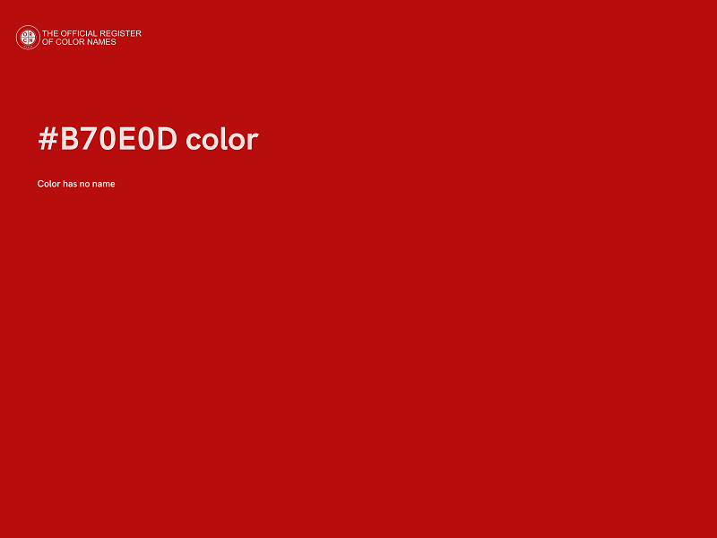 #B70E0D color image