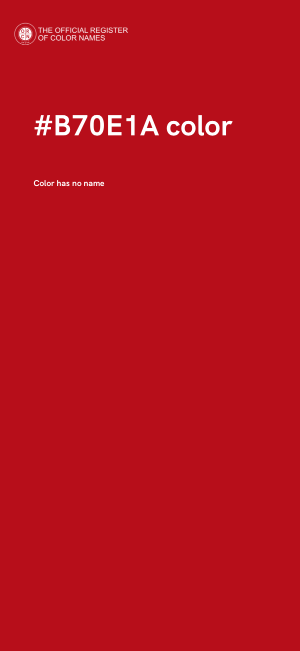 #B70E1A color image