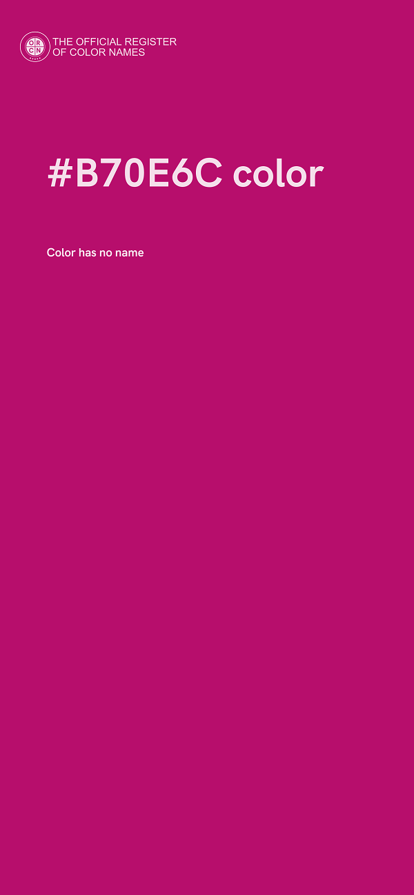 #B70E6C color image