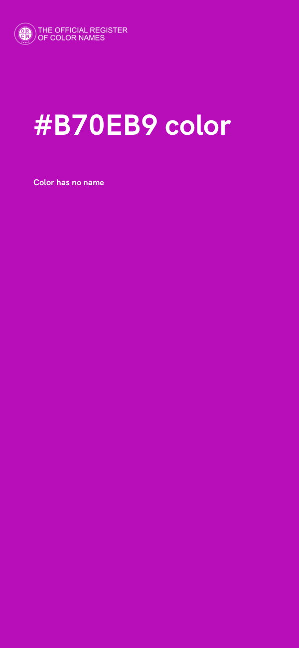 #B70EB9 color image