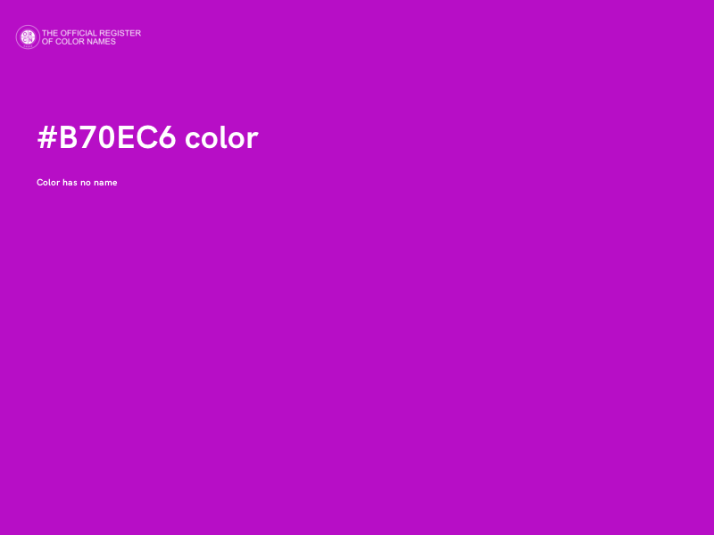 #B70EC6 color image