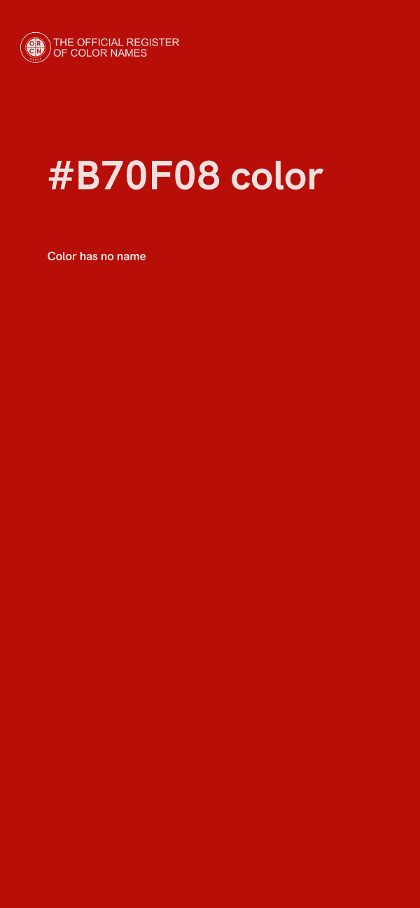#B70F08 color image