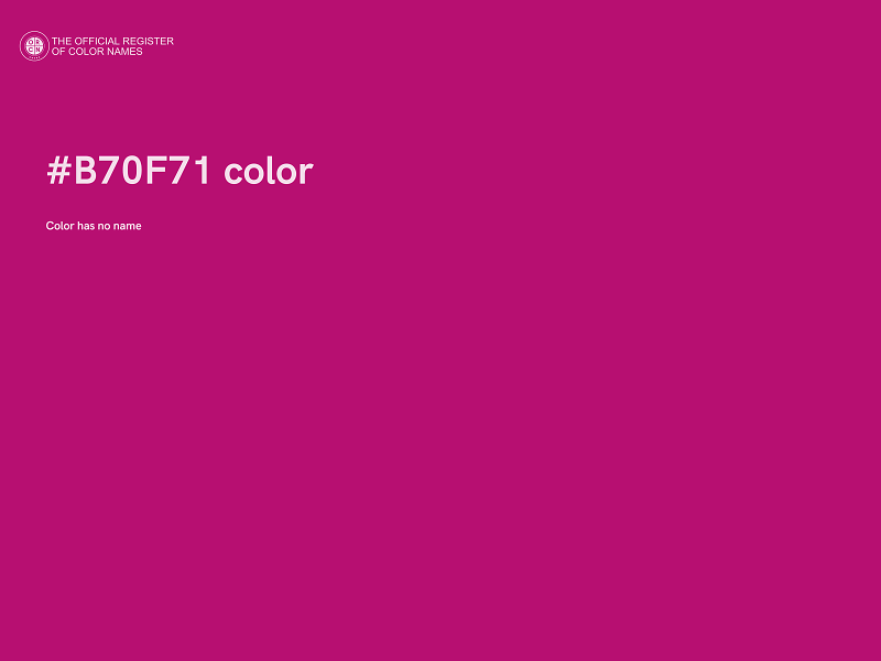 #B70F71 color image