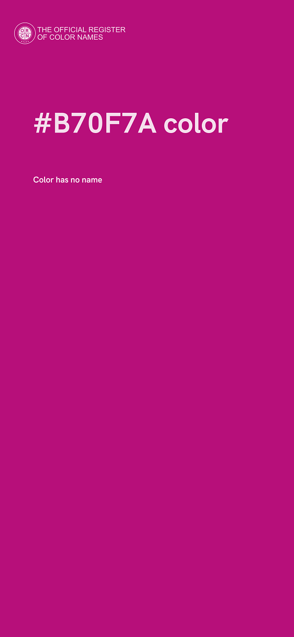 #B70F7A color image