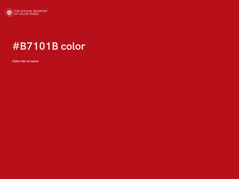 #B7101B color image