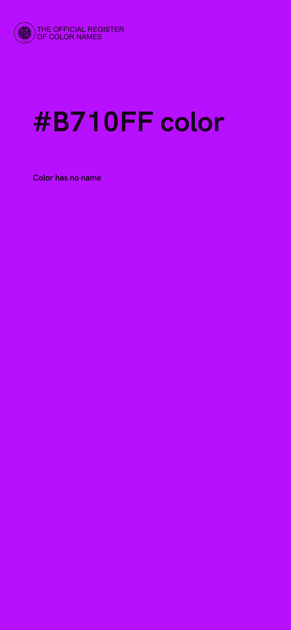 #B710FF color image