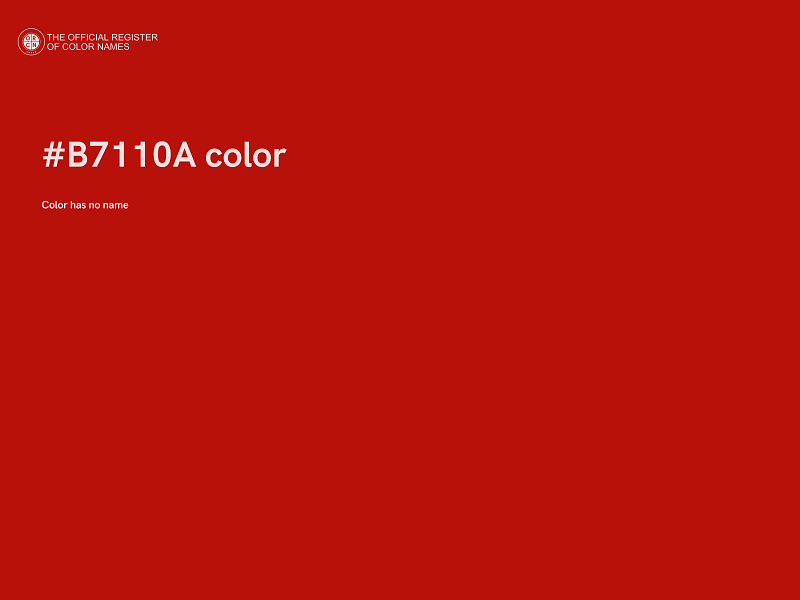 #B7110A color image