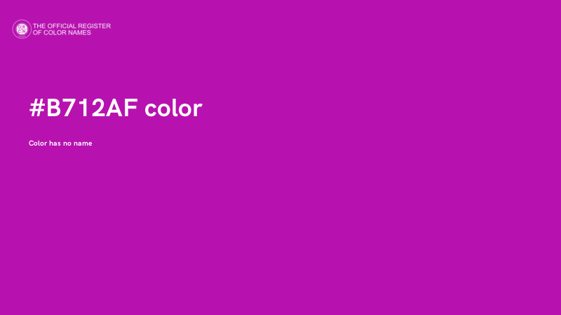 #B712AF color image