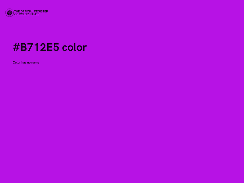 #B712E5 color image