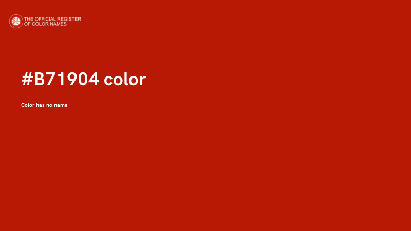 #B71904 color image