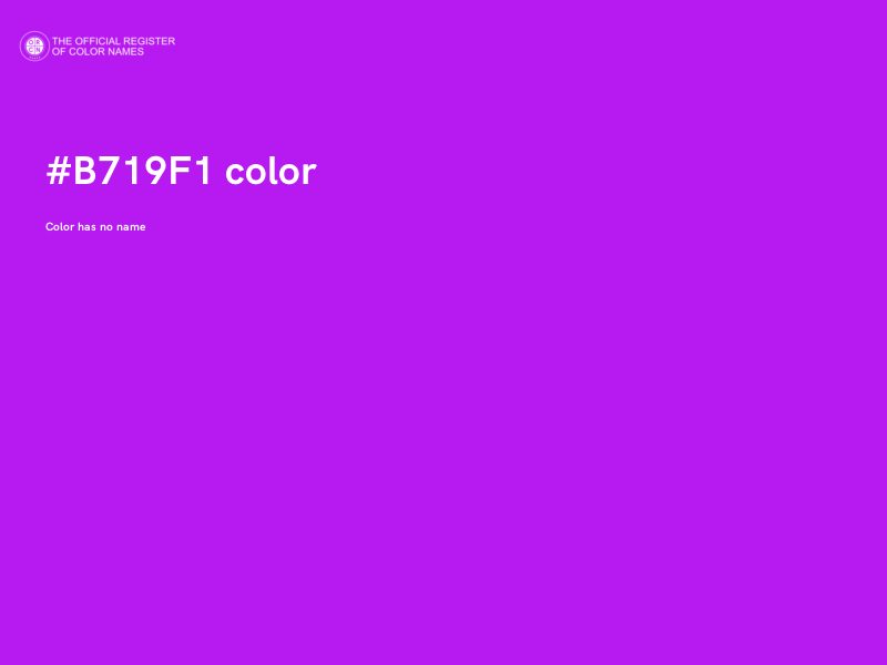 #B719F1 color image