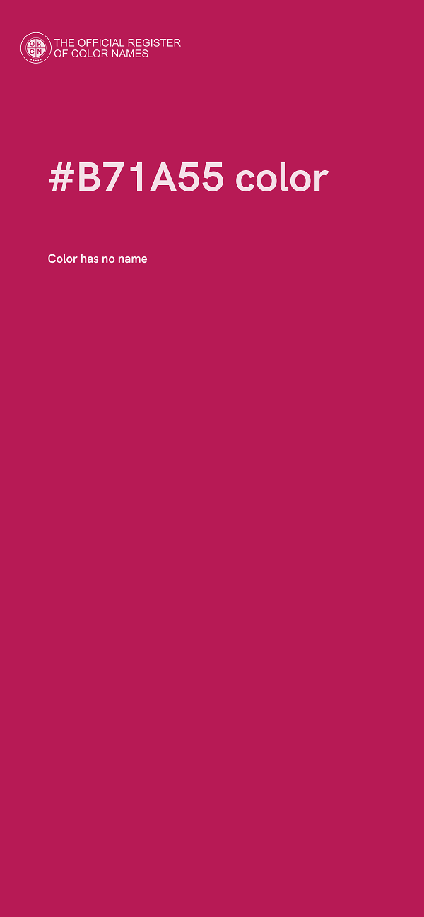 #B71A55 color image