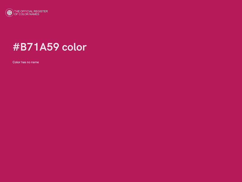 #B71A59 color image