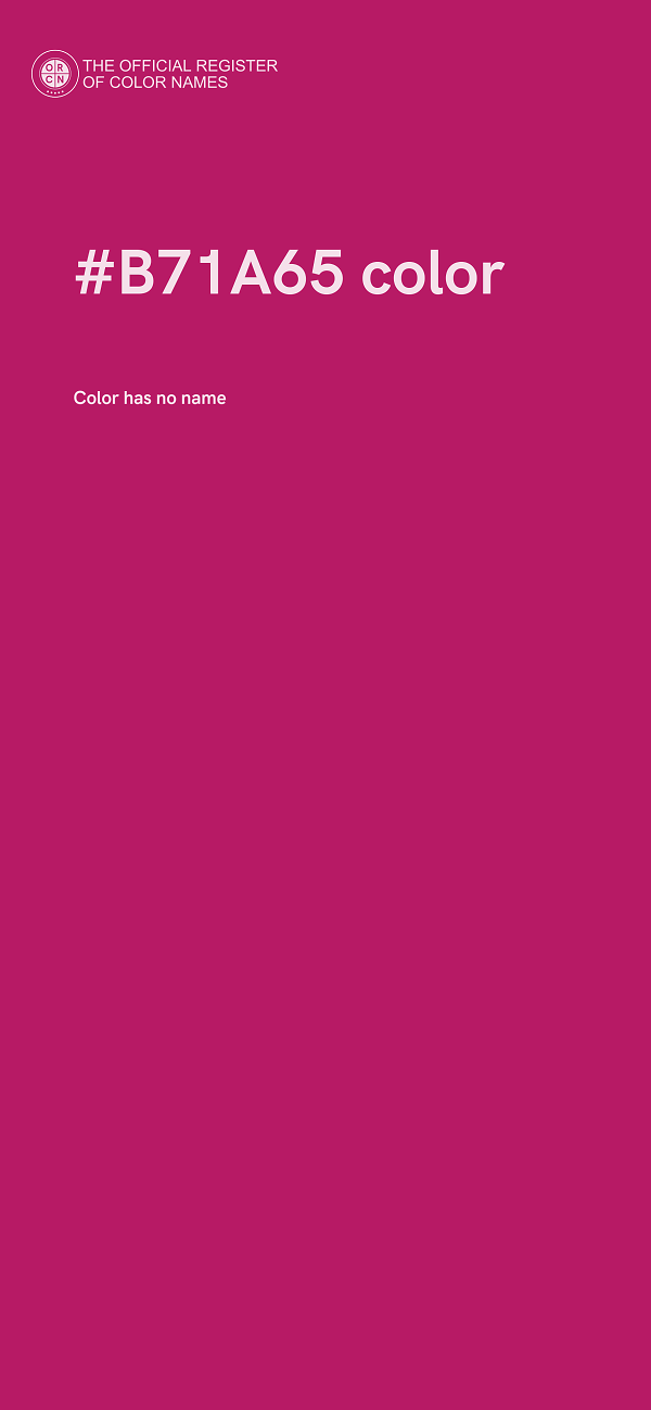 #B71A65 color image