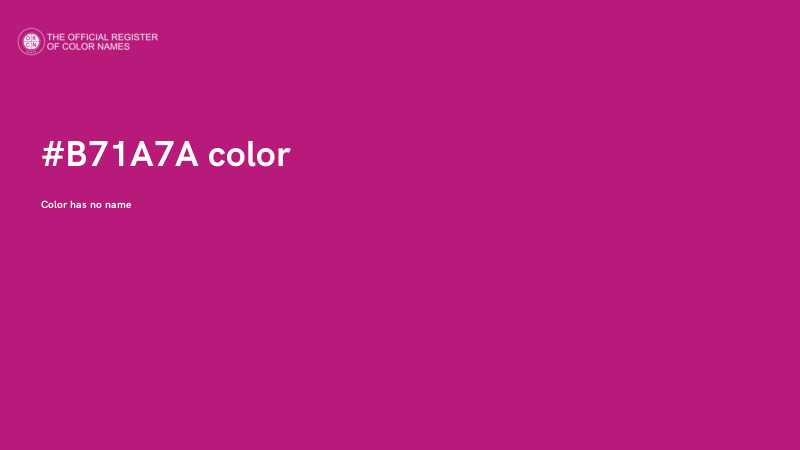 #B71A7A color image