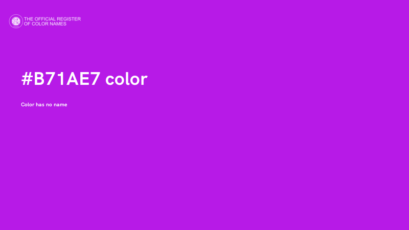 #B71AE7 color image