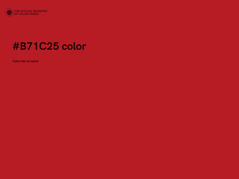 #B71C25 color image