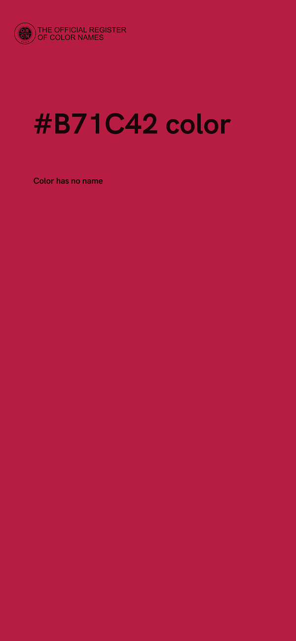 #B71C42 color image