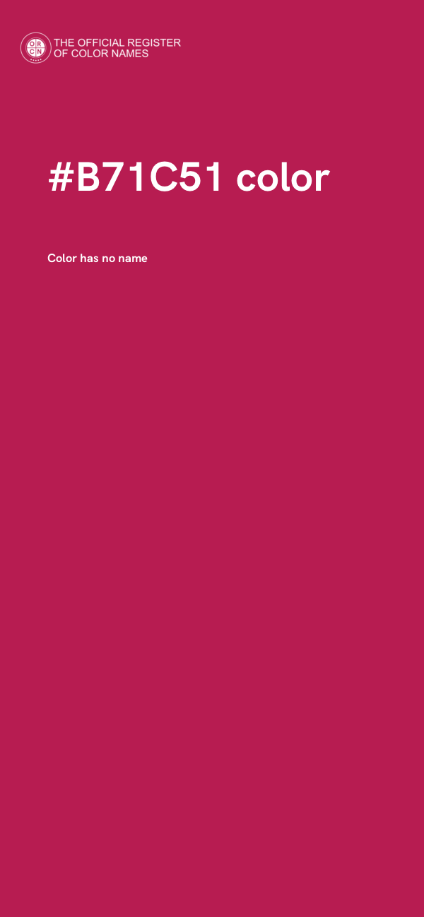 #B71C51 color image