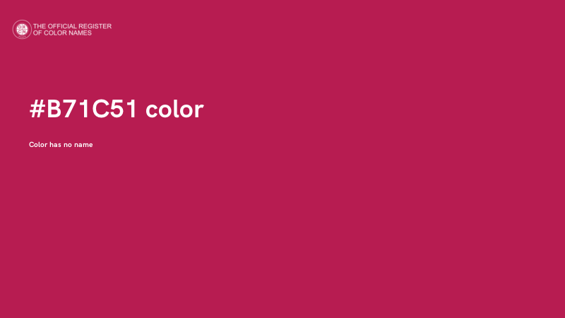 #B71C51 color image
