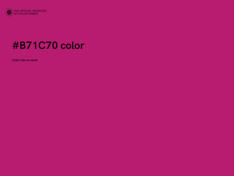 #B71C70 color image