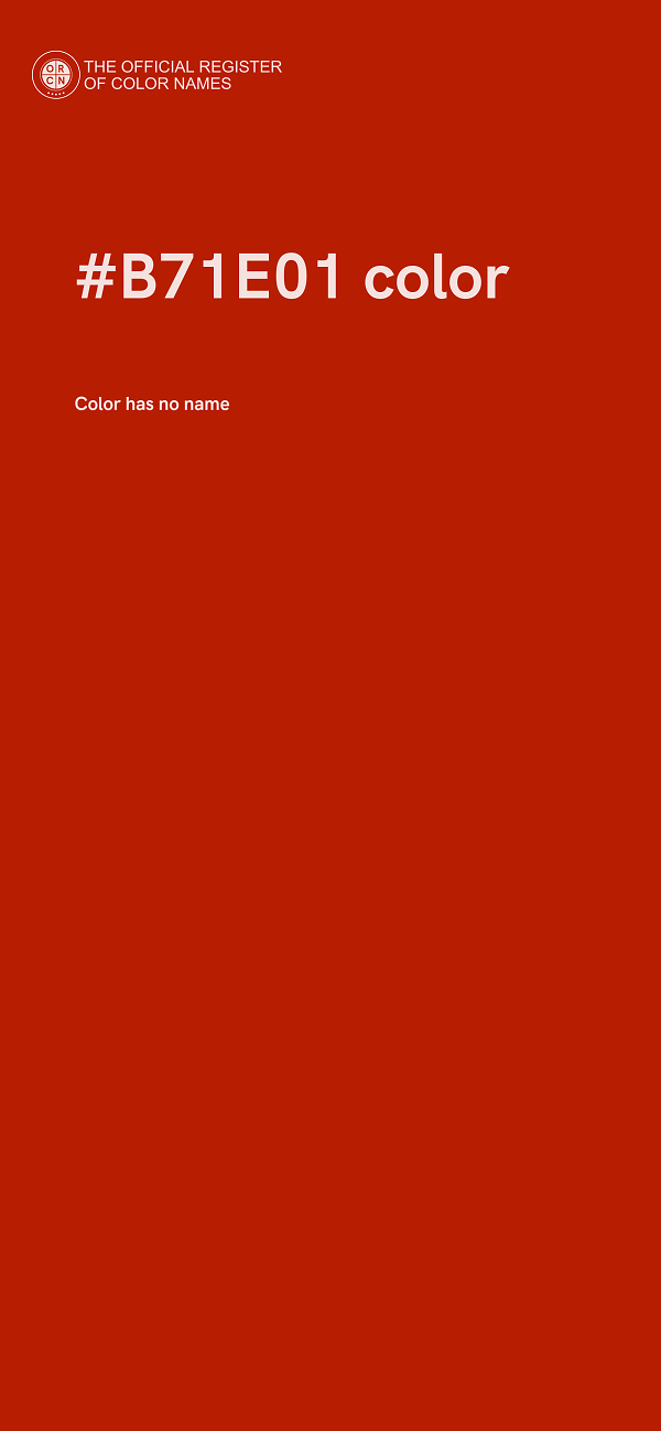 #B71E01 color image