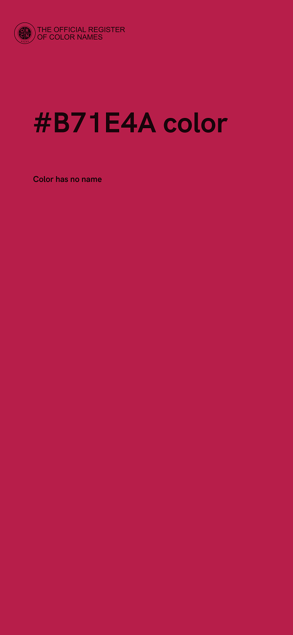 #B71E4A color image