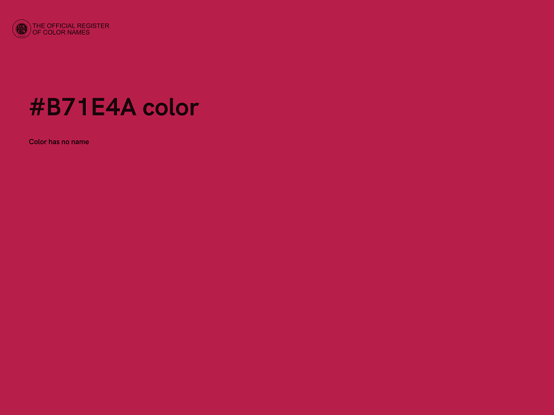#B71E4A color image