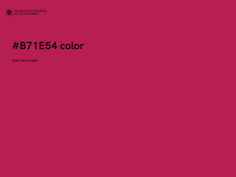 #B71E54 color image