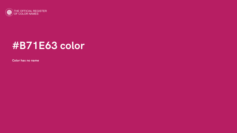 #B71E63 color image