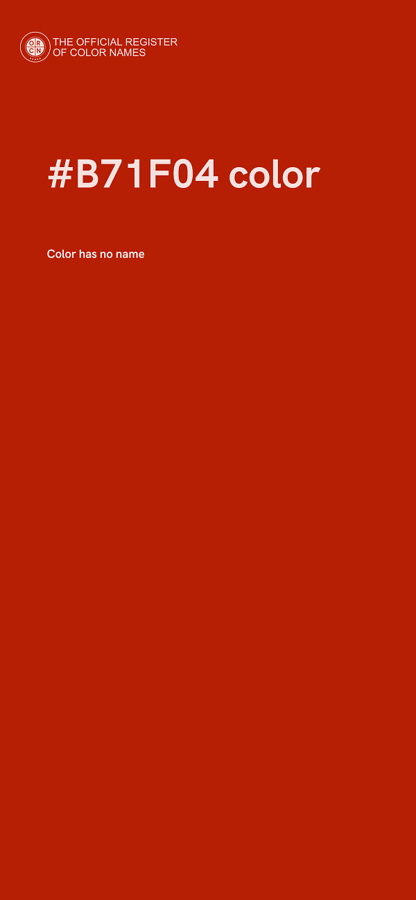 #B71F04 color image