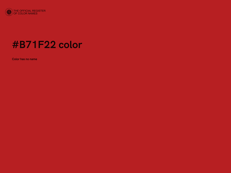 #B71F22 color image
