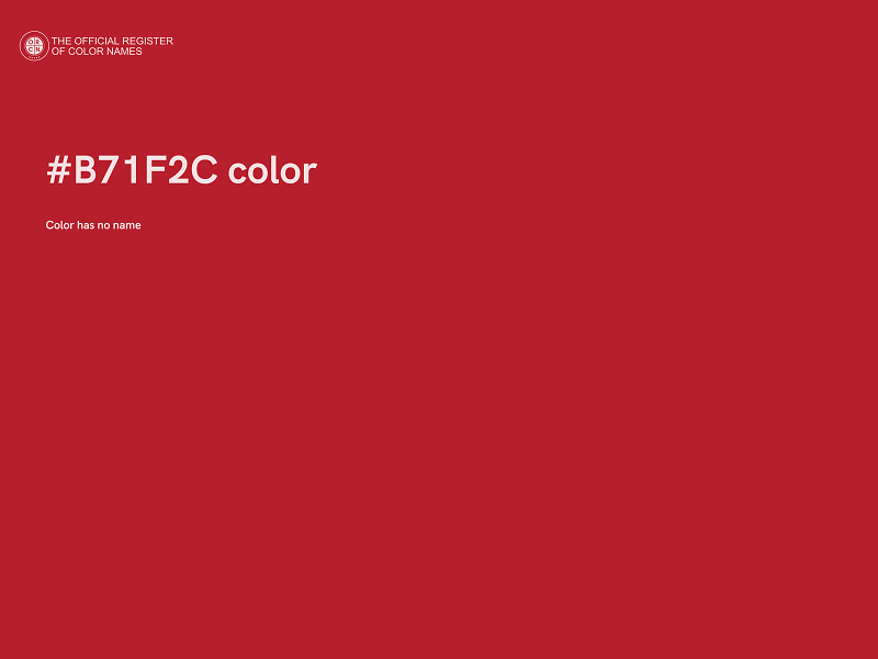 #B71F2C color image