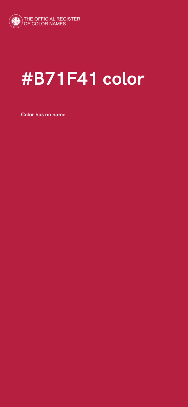 #B71F41 color image