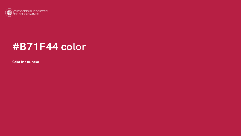#B71F44 color image