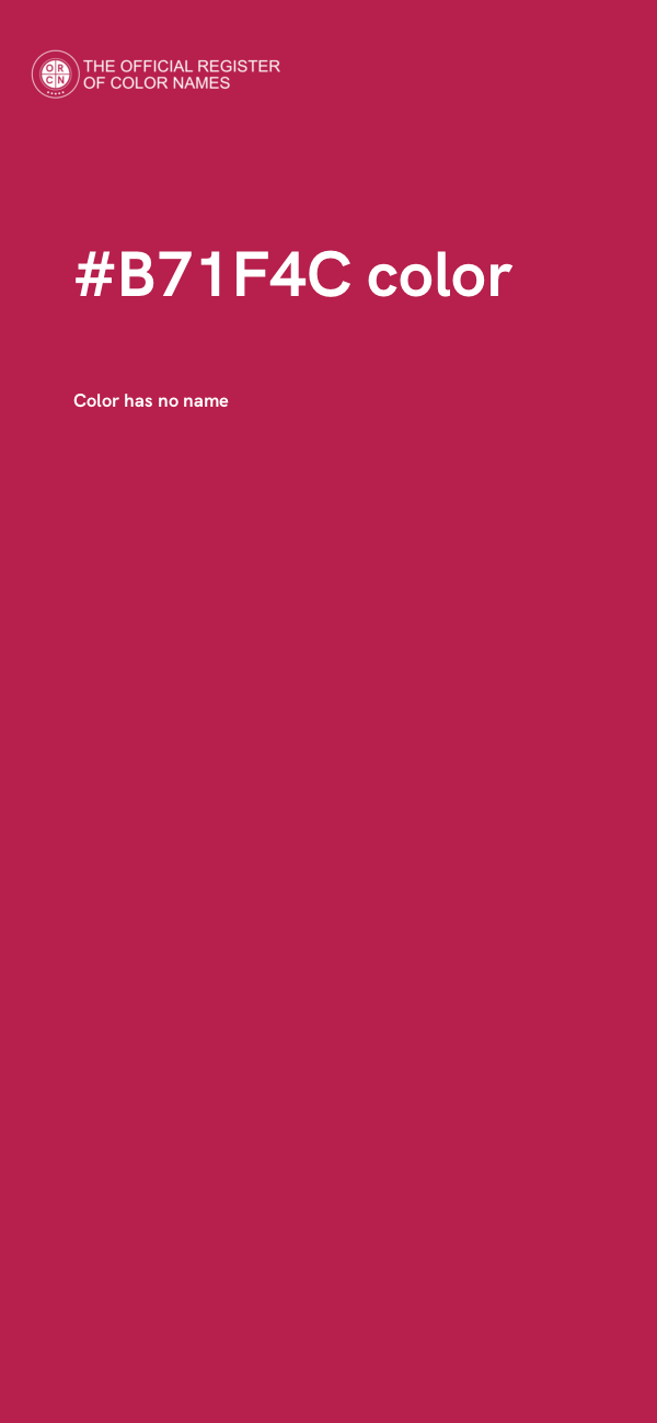 #B71F4C color image