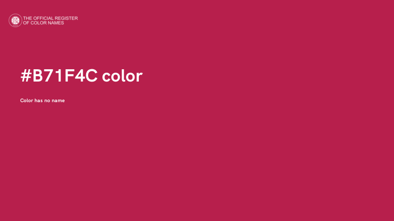 #B71F4C color image