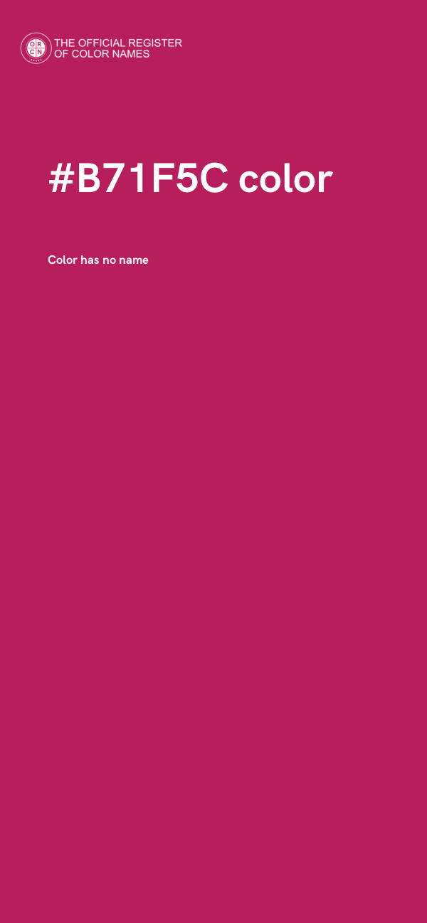 #B71F5C color image