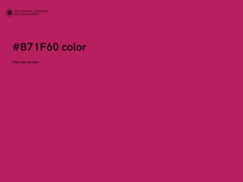 #B71F60 color image