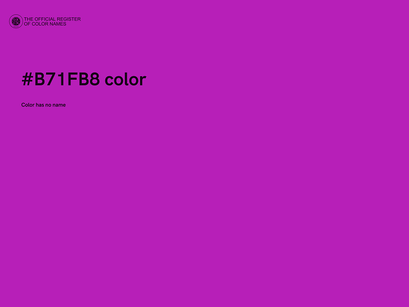 #B71FB8 color image