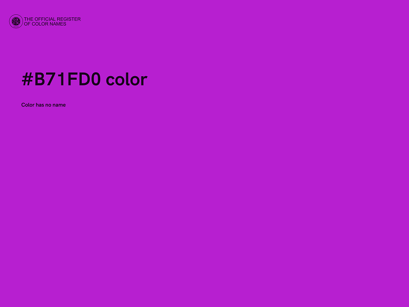 #B71FD0 color image